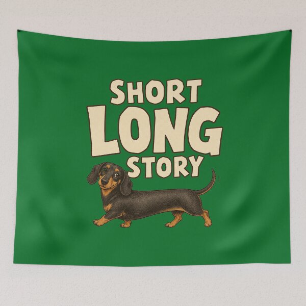 Item preview, Short. Long Story. Funny Dachshund Wiener Dog Vintage Shirt designed and sold by AdicretorDesign.