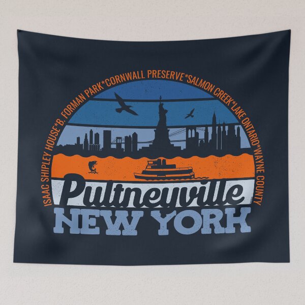 Item preview, Pultneyville New York Sunset Retro Vintage Local Pride Logo designed and sold by CRHPOD20.