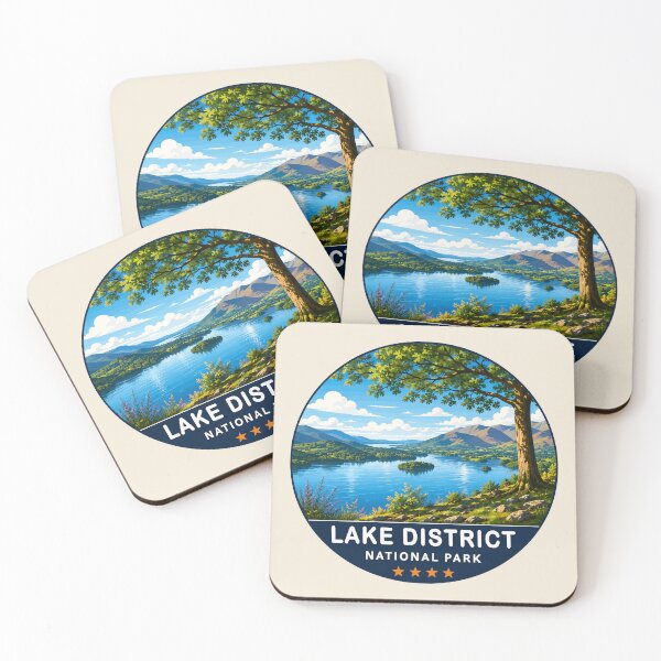 Item preview, Lake District National Park Vintage Mountain & Lake Landscape designed and sold by Gideon Emmerich.