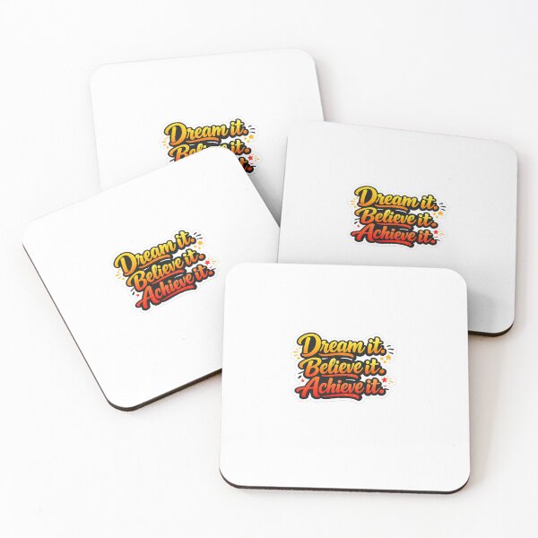 Item preview, Dream It Believe It Achieve It – Motivational Quote Sticker | Inspirational Typography PNG designed and sold by Ishratparween11.