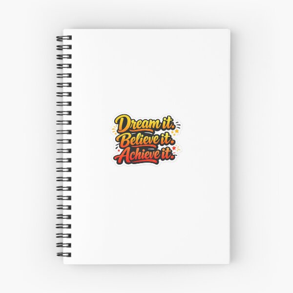 Item preview, Dream It Believe It Achieve It – Motivational Quote Sticker | Inspirational Typography PNG designed and sold by Ishratparween11.