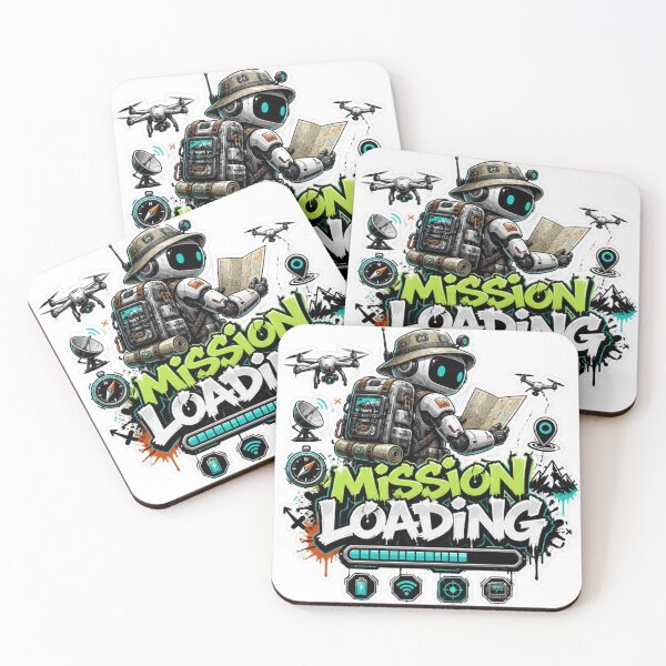 Artikelvorschau, MISSION LADEN Graffiti-Aufkleber (PNG) | Futuristischer Roboter-Gaming-Aufkleber | Cyberpunk-Tech-Vinylaufkleber | Sci-Fi-Aufkleber für Laptop, Wasserflasche & Notizbuch entworfen und verkauft von Stylestickers55.