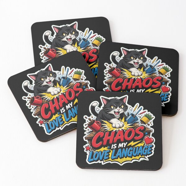 Item preview, Chaos Is My Love Language Funny Cat Design designed and sold by Cat Meme Fund.