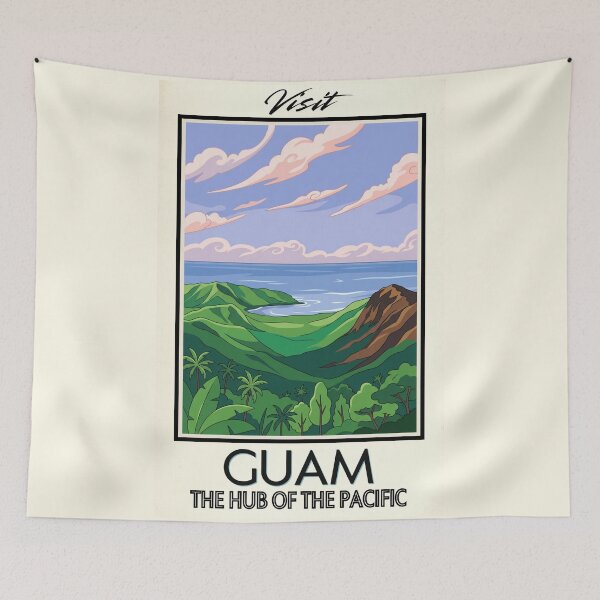 Item preview, Guam Scenic Vintage Style Travel Advert designed and sold by Dimensionality.