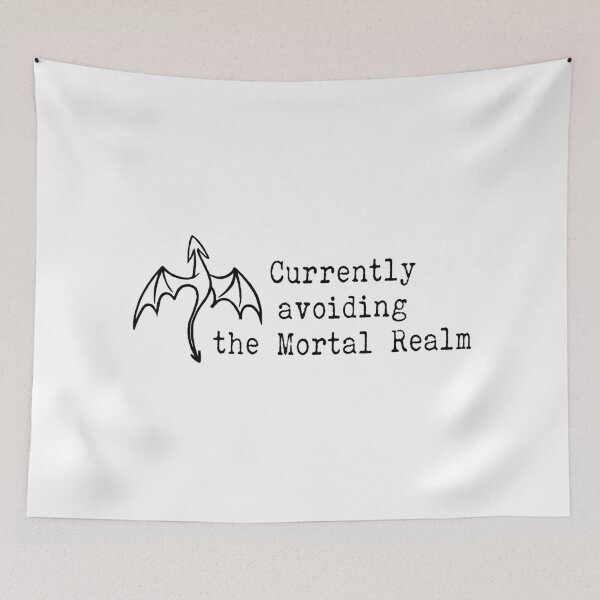 Item preview, Currently Avoiding the Mortal Realm – Dragon Fantasy Design designed and sold by witchlingart.