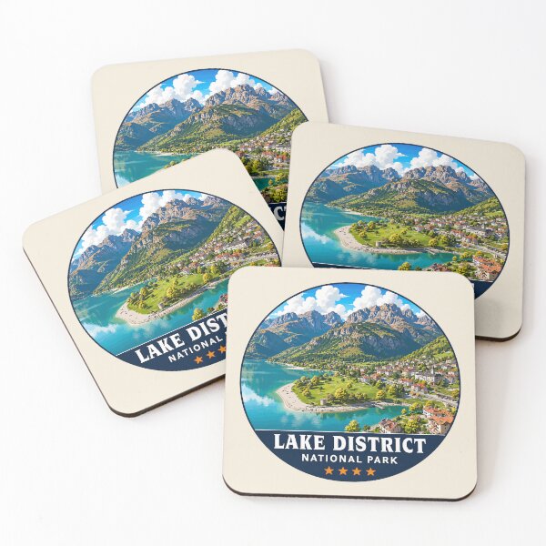 Item preview, Lake District National Park Vintage Mountain & Lake Landscape designed and sold by Gideon Emmerich.