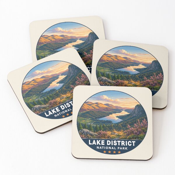 Item preview, Lake District National Park Vintage Mountain & Lake Landscape designed and sold by Gideon Emmerich.