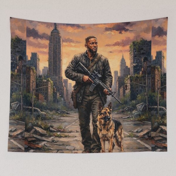 Item preview, I Am Legend Post-Apocalyptic Fine Art Tribute designed and sold by Art's Diner.