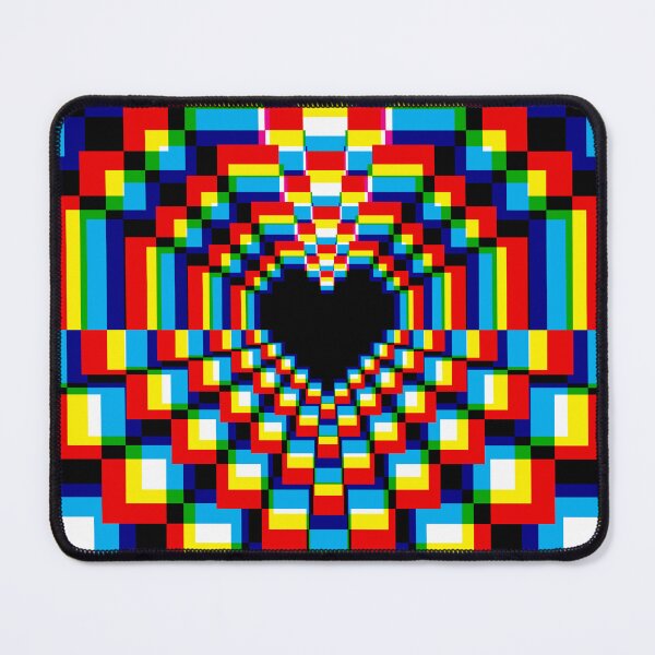 Item preview, Dark Pixel Heart Kaleidoscope - CMYK 2 designed and sold by animinimal.