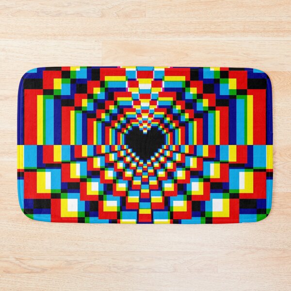 Item preview, Dark Pixel Heart Kaleidoscope - CMYK 2 designed and sold by animinimal.