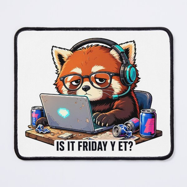 Item preview, Funny Tired Red Panda Nerd Gamer Gamer Art Tee designed and sold by crazyhome.