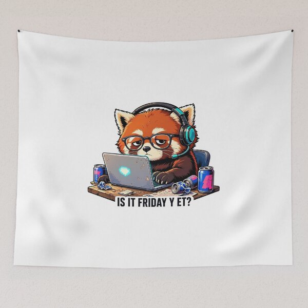 Item preview, Funny Tired Red Panda Nerd Gamer Gamer Art Tee designed and sold by crazyhome.