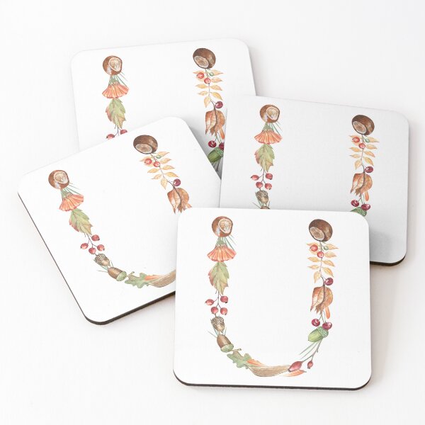 Item preview, Autumn Botanical Letter U designed and sold by Flowersforbear.