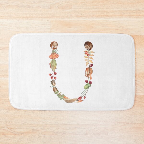 Item preview, Autumn Botanical Letter U designed and sold by Flowersforbear.