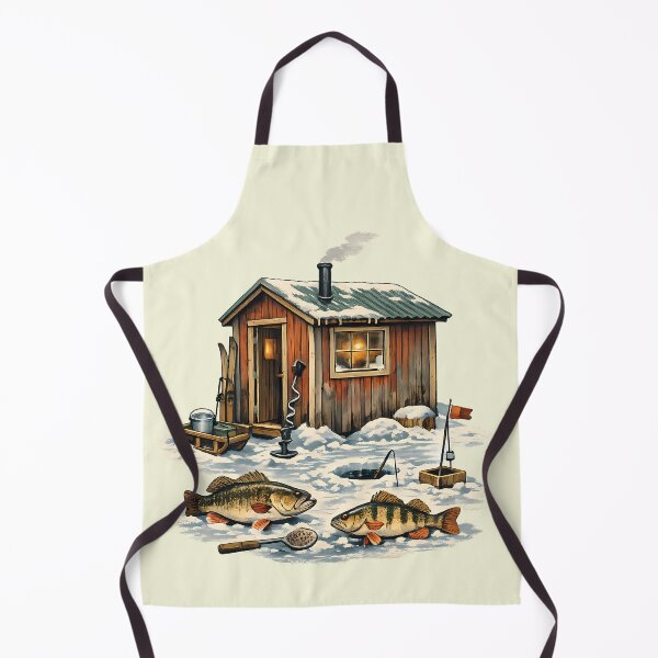 Item preview, Old ice cabin on a frozen lake designed and sold by Daily Quirk.