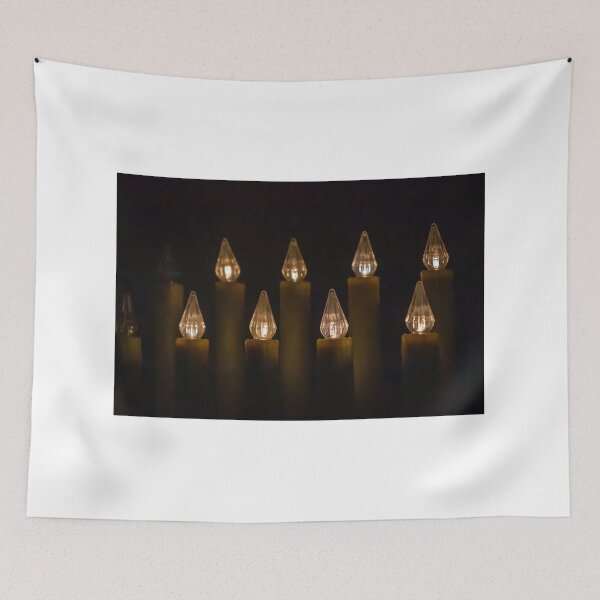 Item preview, Warm Christmas Candle Lights In Dark — Row Of Electric Candle Decorations Evoking Holiday Ambiance designed and sold by Nmallia.