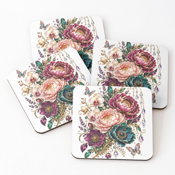 Artikelvorschau, Eleganter, juwelenbesetzter Blumenstrauß mit Schmetterlingen und Kristallakzenten entworfen und verkauft von vampbabe54.