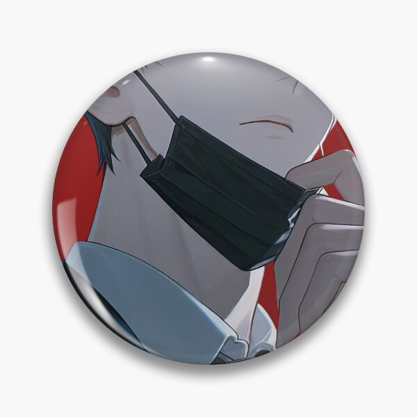 Item preview, Handsome Anime Agent in Suit Pulling Down Face Mask designed and sold by Sergii Davydenko.