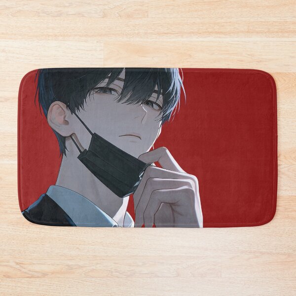 Item preview, Handsome Anime Agent in Suit Pulling Down Face Mask designed and sold by Sergii Davydenko.