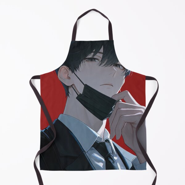 Item preview, Handsome Anime Agent in Suit Pulling Down Face Mask designed and sold by Sergii Davydenko.