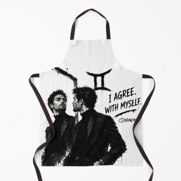 Item preview, Gemini Zodiac Sign I Agree With Myself Ink Fashion Art designed and sold by ferquirarte.