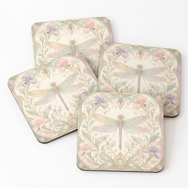 Item preview, Pastel Nouveau Dragonfly designed and sold by Adisak-designs.