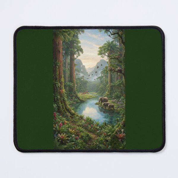 Item preview, Lush Tropical Rainforest Wildlife Landscape designed and sold by  Color & Form.