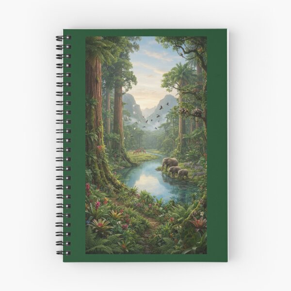 Item preview, Lush Tropical Rainforest Wildlife Landscape designed and sold by  Color & Form.