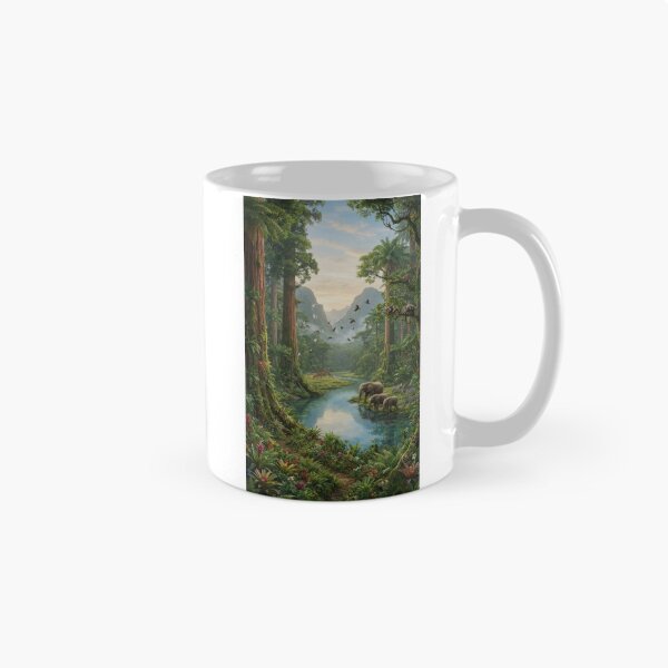 Item preview, Lush Tropical Rainforest Wildlife Landscape designed and sold by  Color & Form.