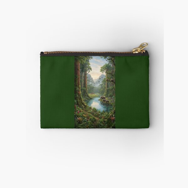 Item preview, Lush Tropical Rainforest Wildlife Landscape designed and sold by  Color & Form.