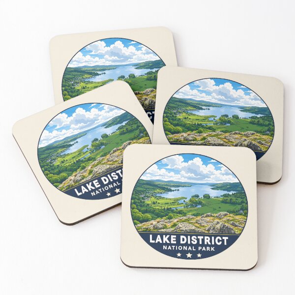 Item preview, Lake District National Park Vintage Mountain & Lake Landscape designed and sold by Gideon Emmerich.