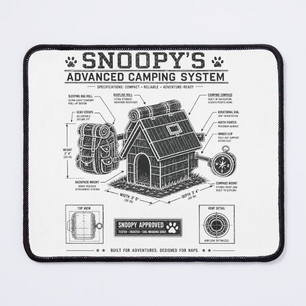 Item preview, Blueprint Snoopy Camping System designed and sold by teemix.