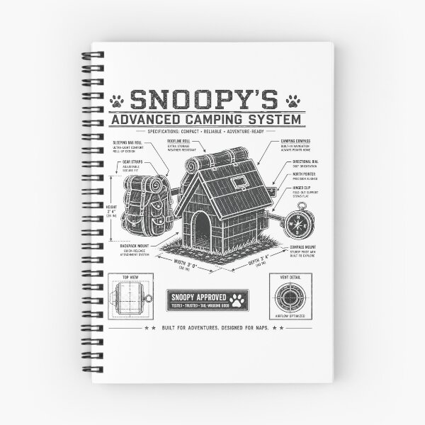 Item preview, Blueprint Snoopy Camping System designed and sold by teemix.