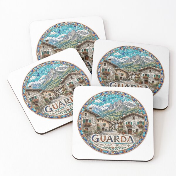 Item preview, Guarda Alpine Village Mosaic Travel Sticker Summer Souvenir designed and sold by Imaginarium of Chaos falcon88 .
