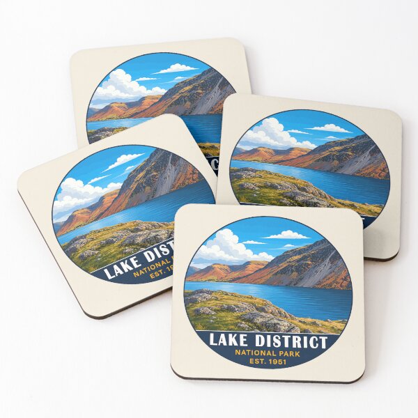 Item preview, Lake District National Park Vintage Mountain & Lake Landscape designed and sold by Gideon Emmerich.