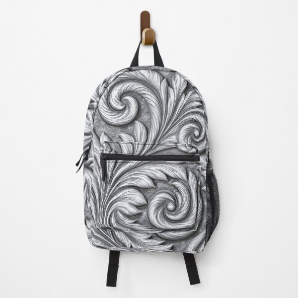 Item preview, White Baroque Floral Relief Art designed and sold by Piotrek0001.