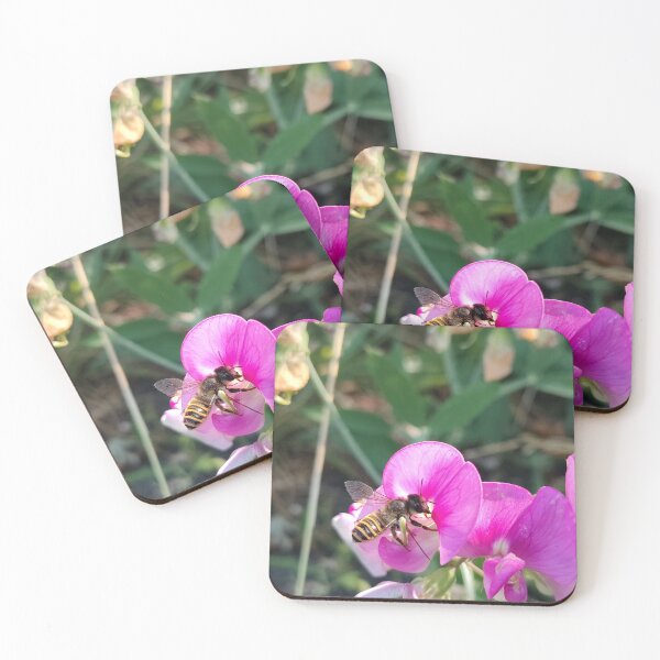 Item preview, Bee and Pink Sweet Peas  designed and sold by SCTBUFFALOPHOTO.