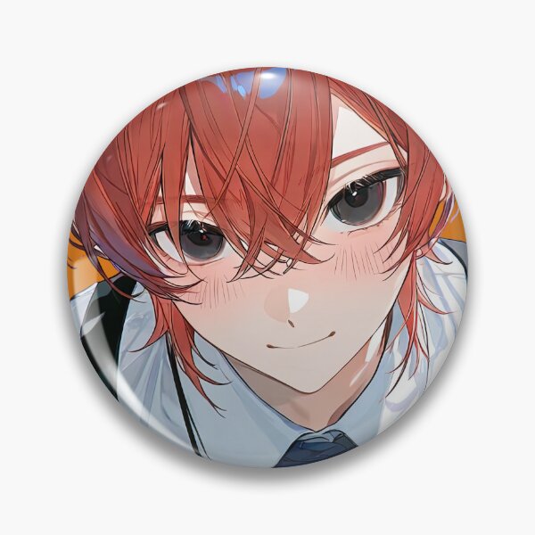 Item preview, Charming Red-Haired Anime Boy in Suspenders Looking Up designed and sold by Sergii Davydenko.