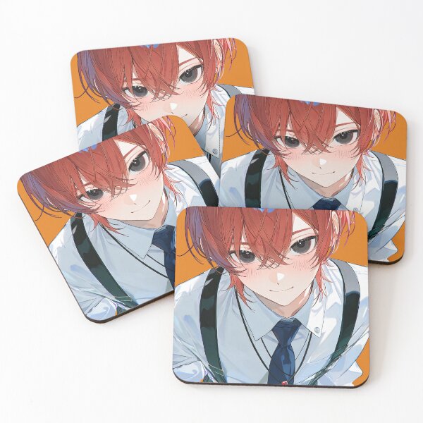Item preview, Charming Red-Haired Anime Boy in Suspenders Looking Up designed and sold by Sergii Davydenko.