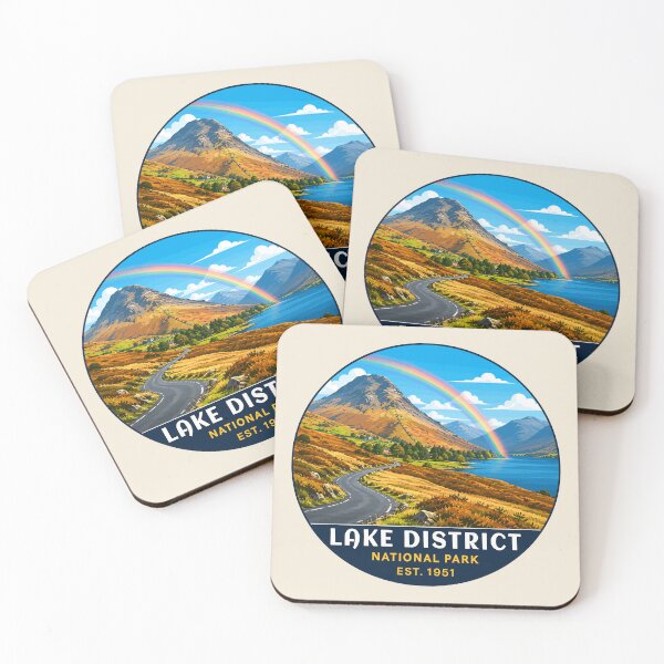 Item preview, Lake District National Park Vintage Mountain & Lake Landscape designed and sold by Gideon Emmerich.