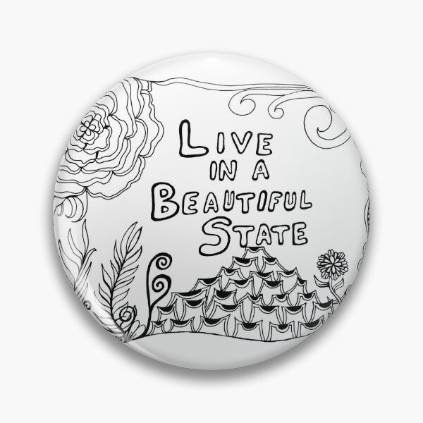 Item preview, Live in a Beautiful State designed and sold by Artfull Wunders.