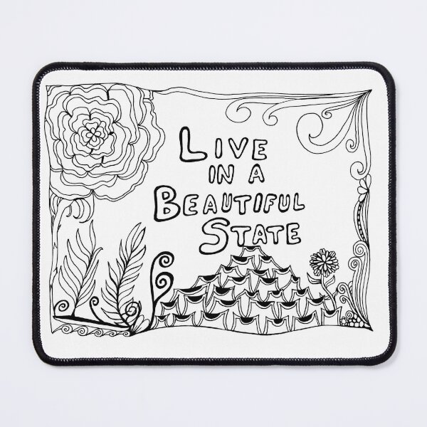 Item preview, Live in a Beautiful State designed and sold by Artfull Wunders.