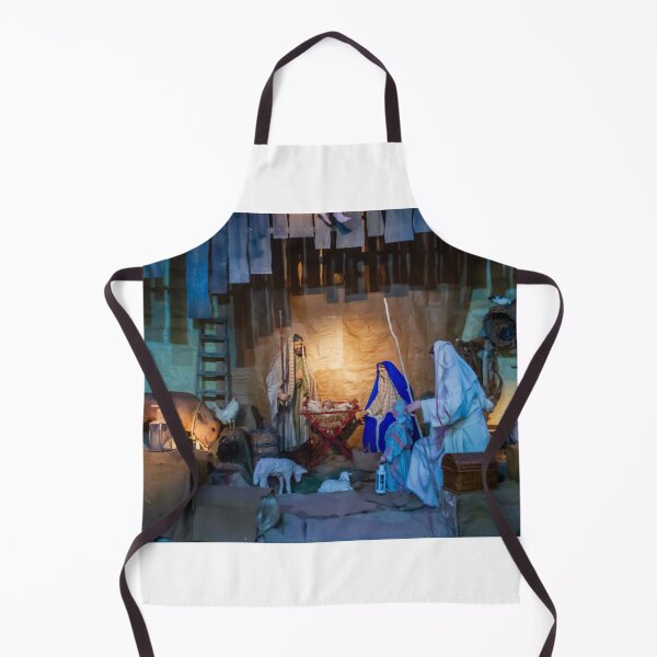 Item preview, Traditional Nativity Scene With Mary Joseph and Baby Jesus in a Manger Inside a Rustic Stable designed and sold by Nmallia.