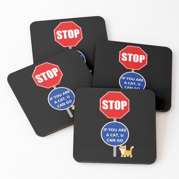 Item preview, STOP, if you are a cat you can go FUNNY pattern for cat lovers designed and sold by Konvero.