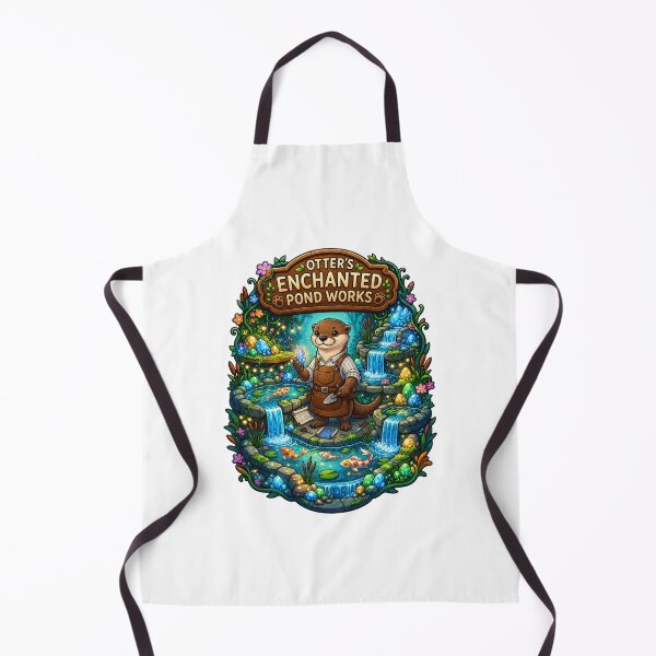 Item preview, Otter's Enchanted Pond Works | Whimsical Otter Pond Builder | Koi Water Garden Keeper | Cottagecore Pond Maker | Fantasy Nature Art designed and sold by MrDev.