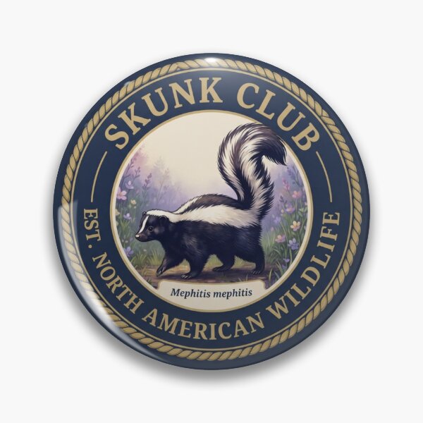 Item preview, Skunk Club Vintage Badge North American Wildlife designed and sold by CalmCapy Co.