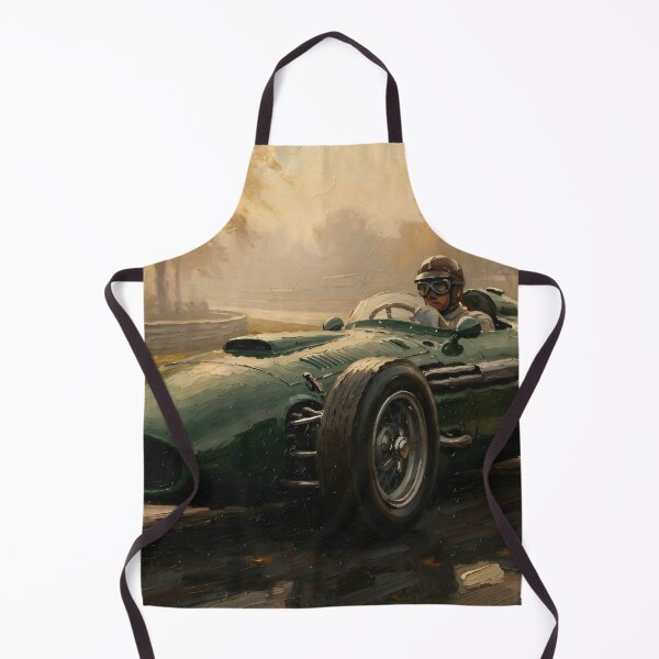 Item preview, Vintage Formula One Racing Car Oil Painting designed and sold by Jozefin's Studio.