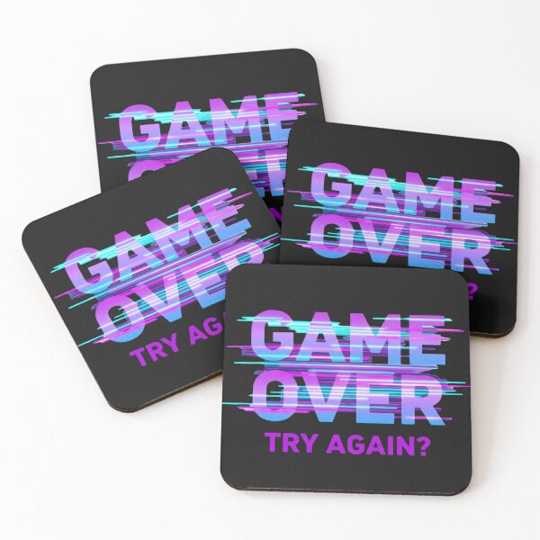 Item preview, Game Over Try Again – Retro Glitch Gamer Typography designed and sold by Revyra Design .