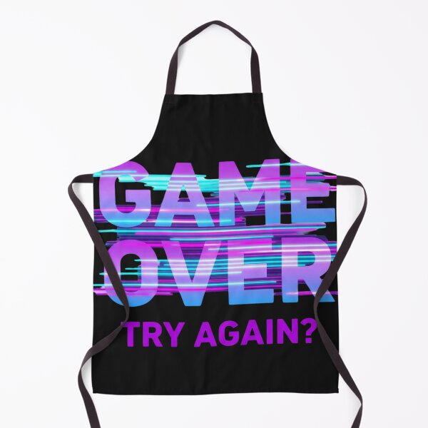 Item preview, Game Over Try Again – Retro Glitch Gamer Typography designed and sold by Revyra Design .