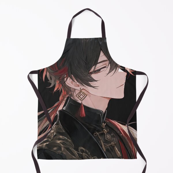 Item preview, Apuesto personaje masculino de anime con elaboradas túnicas tradicionales negras y doradas. designed and sold by Sergii Davydenko.